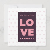 Carte Salutation simple pour la Saint Valentin (Devant)