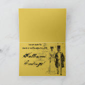 Carte Salutation Skeleton Couple Halloween (Intérieur)