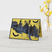 Carte Salutation Skeleton Couple Halloween (Fleur jaune)