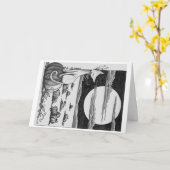 Carte Salutation : Un champ d'Halloween (Fleur jaune)