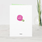 Carte Salutation verte élégante d'été de fille et de (Dos)