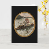 Carte Salutation vide. Robe féminine art vintage sur (Fleur jaune)