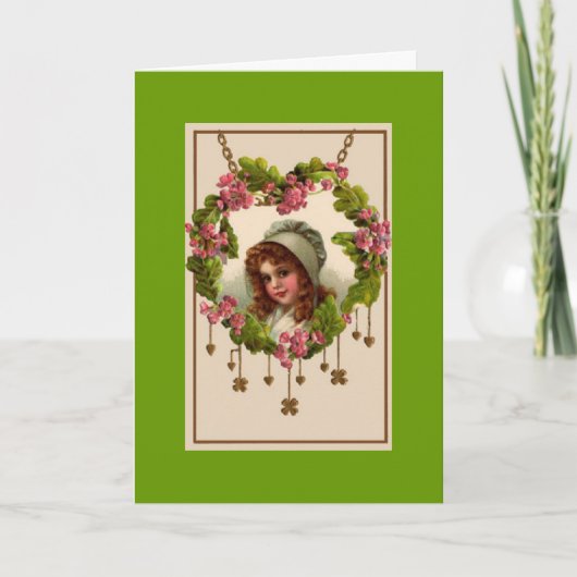 Carte Salutation vintage pour la Saint-Patrick (Devant)