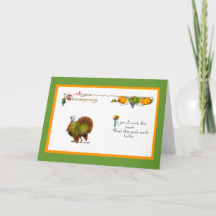 Carte - Salutation Vintage Thanksgiving