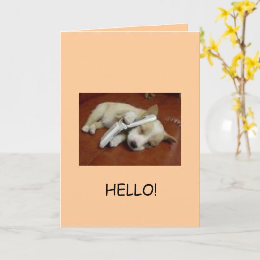 Carte Salutations ! (Fleur jaune)