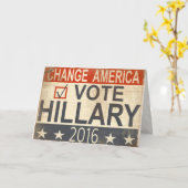Carte Salutations 2016 d'élection de Hillary Clinton de (Fleur jaune)