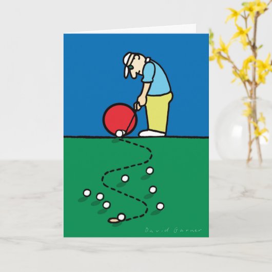 Carte Salutations 201802 de golf (Fleur jaune)