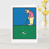 Carte Salutations 201803 de golf (Fleur jaune)
