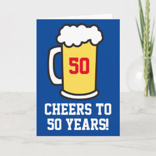 Carte Salutations À 50 Anniversaire De Bière (Vierge À L