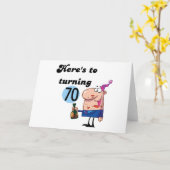 Carte Salutations à 70 T-shirts et cadeaux d'anniversair (Fleur jaune)