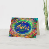 Carte Salutations à une année Boho Joyeux anniversaire (Devant)