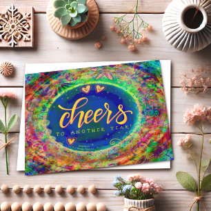 Carte Salutations à une année Boho Joyeux anniversaire