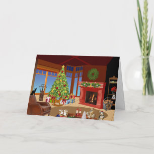 Carte Salutations avant Noël agressives et passives