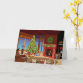 Carte Salutations avant Noël agressives passives (Fleur jaune)