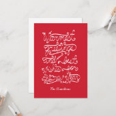 Carte salutations chaleureuses (Devant/Arrière en situation)