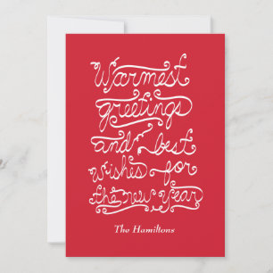 Carte salutations chaleureuses