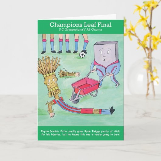 Carte Salutations Champions Leaf (Fleur jaune)