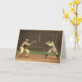 Carte Salutations classiques de base-ball (Fleur jaune)