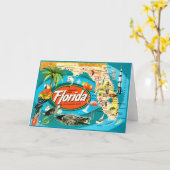 Carte Salutations classiques du milieu du siècle de Flor (Fleur jaune)