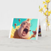 Carte Salutations cosmiques des Aliens de Farting Weirdo (Fleur jaune)