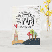 Carte salutations d'adoption (Fleur jaune)