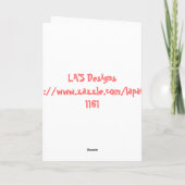 Carte Salutations d'amitié (Dos)