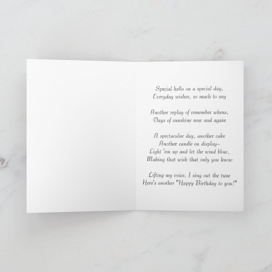 Carte Salutations d'anniversaire (Intérieur)