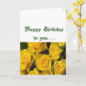 Carte Salutations d'anniversaire (Fleur jaune)