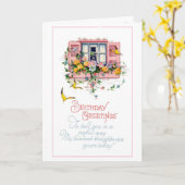 Carte Salutations d'anniversaire (Fleur jaune)