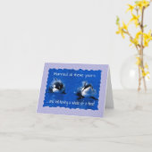 Carte Salutations d'anniversaire, avoir une baleine d'un (Fleur jaune)