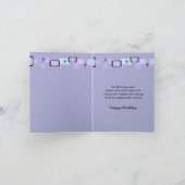 Carte Salutations d'anniversaire de chiot de bouledogue (Intérieur)