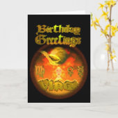 Carte Salutations d'anniversaire de zodiaque de Vierge (Fleur jaune)