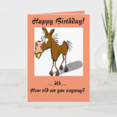 Carte Salutations d'anniversaire Donkey (Devant)