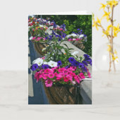 Carte Salutations d'anniversaire, fleurs en Leland (Fleur jaune)