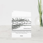 Carte Salutations d'anniversaire Joli Bouquet de Dogwood (Dos)