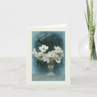 Carte Salutations d'anniversaire Joli Bouquet de Dogwood