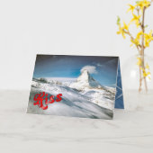 Carte Salutations d'anniversaire - Matterhorn (Fleur jaune)