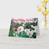 Carte Salutations d'anniversaire pour un ami indispensab (Fleur jaune)