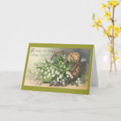 Carte Salutations d'anniversaire vintages. (Fleur jaune)