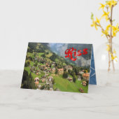 Carte Salutations d'anniversaire - Wengen (Fleur jaune)