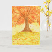 Carte Salutations d'automne (Fleur jaune)