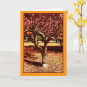 Carte Salutations d'automne (Fleur jaune)