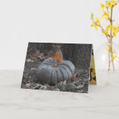 Carte Salutations d'automne | Drôle Citrouille mangeur d (Fleur jaune)