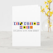Carte Salutations de Atlantic City (Fleur jaune)