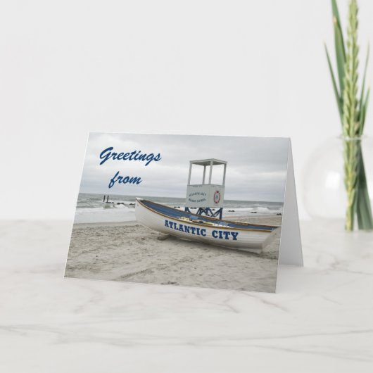 Carte Salutations de Atlantic City New Jersey (Devant)