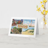 Carte Salutations de avec des scènes Pittoresques (Fleur jaune)