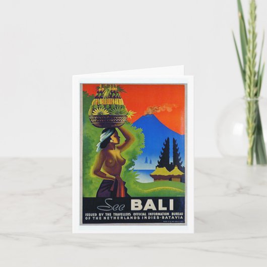 Carte Salutations de Bali, Indonésie (Devant)