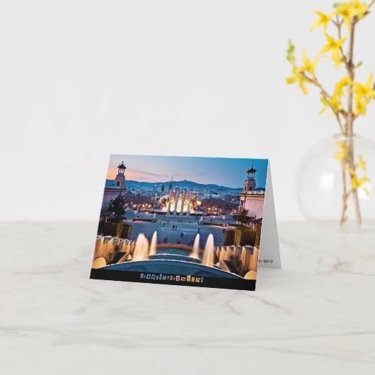 Carte Salutations de Barcelone (Fleur jaune)