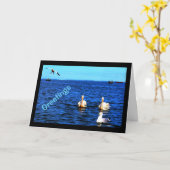 Carte Salutations de beau Winnebago de lac (Fleur jaune)