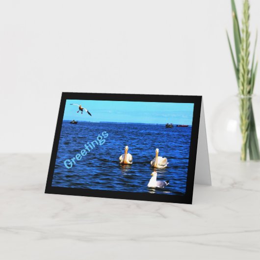 Carte Salutations de beau Winnebago de lac (Devant)